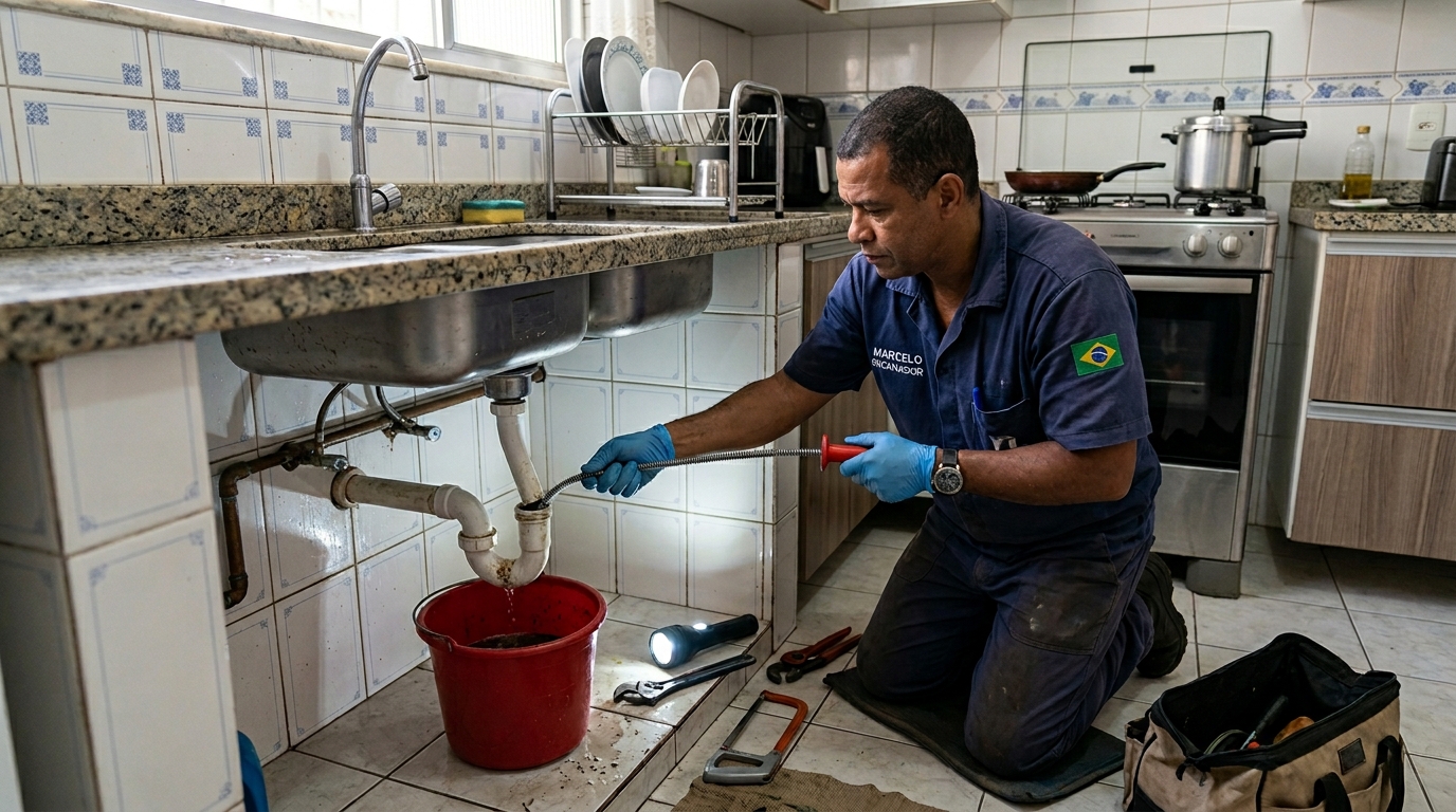 Desentupimento de canos com jato de alta pressão em Aparecida de Goiânia-GO
